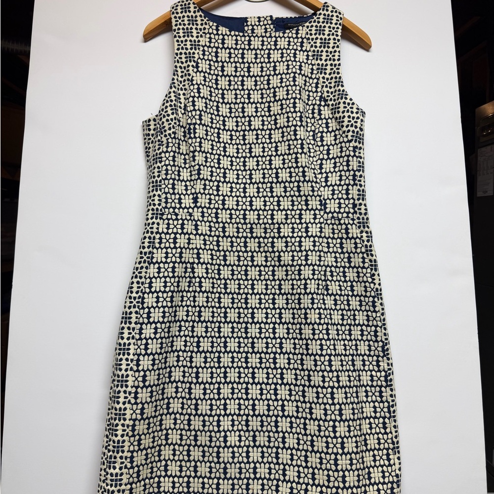 Banana Republic Navy and Cream Mini Dress